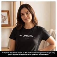 Mamá Estableció Escritura Personalizada Camiseta N