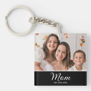 Mamá Estableció Llavero De Foto De Escritura Moder