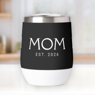 Mamá Estableció Nuevo Regalo de Mamá Negro Blanco