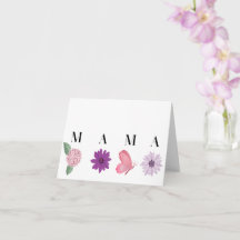 MAMA Floral Butterfly, Tarjeta del Día de la Madre
