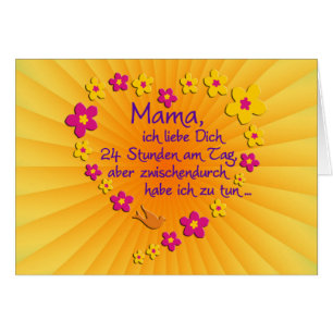 MAMA Flores de Corazón diciendo en alemán + tu tra