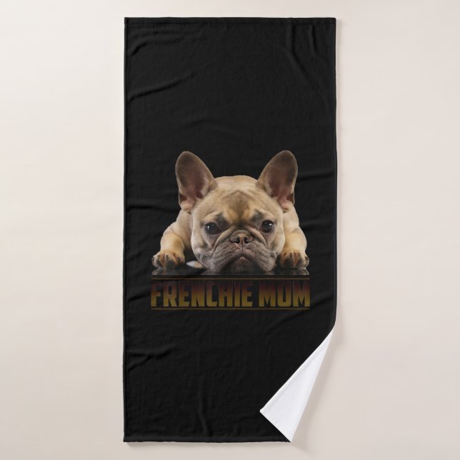 mamá frenchie | regalo de mamá de bulldog francés (Toalla de baño)