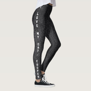 Mamá Gata Pet Falsa Mezclilla Pantalones Negros Es