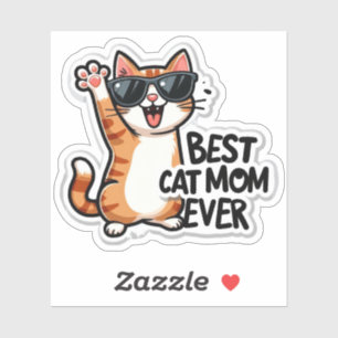 mamá gata siempre pegatina