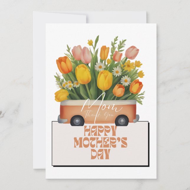 Mamá, gracias tarjeta del día de la madre de Peach (Anverso)