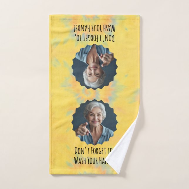 Mamá hippie, lávate las manos (Toalla de mano)