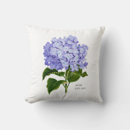 Mamá Hydrangea Cojín decorativo Botánico Floral