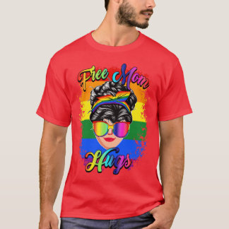 Mamá libre abraza camiseta desordenado corazón de 