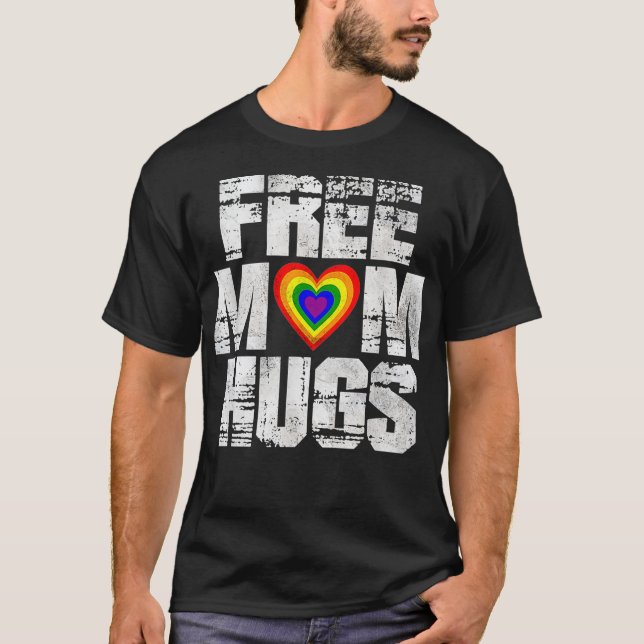Mamá libre abraza camiseta para mujeres Orgullo Ga (Anverso)