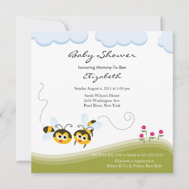 Mamá LINDA a la invitación de Baby Shower de la (Anverso)