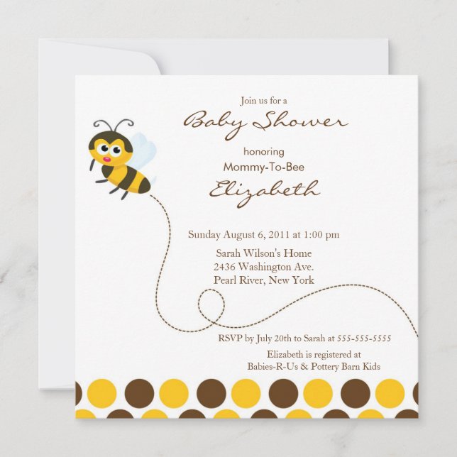 Mamá LINDA a la invitación de Baby Shower de la (Anverso)