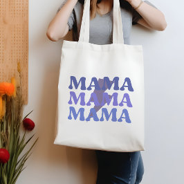 Mamá mamá azul y púrpura citan la bolsa de toques