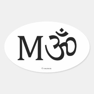 MAMA, mamá de la yoga, pegatina oval