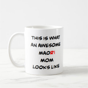 mamá maorí, taza de café impresionante
