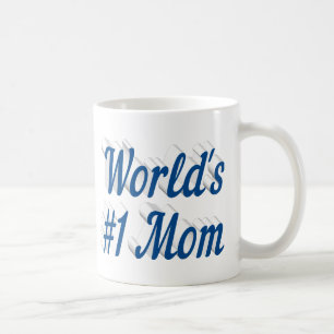 Mamá mar azul mitad texto taza de café