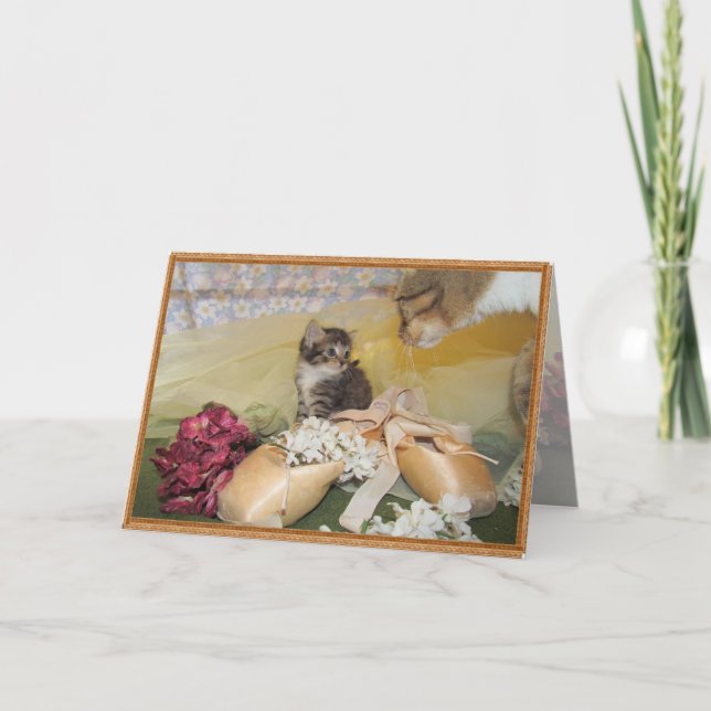 Mamá me mira - Tarjeta de gato/gatito (Anverso)