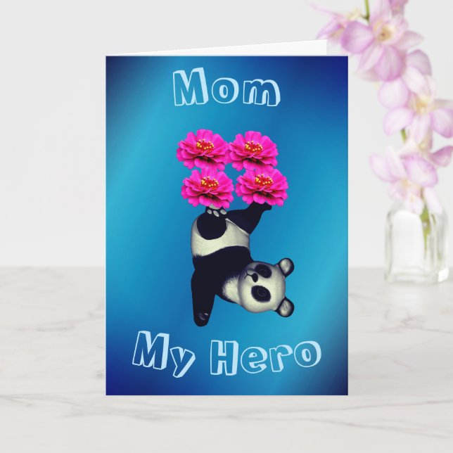 Mamá mi héroe malabarillándose tarjeta del día de  (Orquídea)