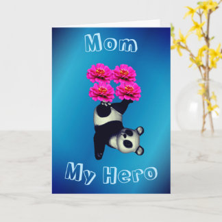 Mamá mi héroe malabarisante tarjeta de cumpleaños