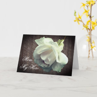 Mamá mi tarjeta del día de la madre de la rosa bla