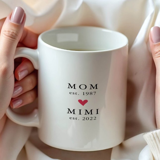 Mamá Moderna | Mimi Año de Est. Taza de Café (Subido por el creador)