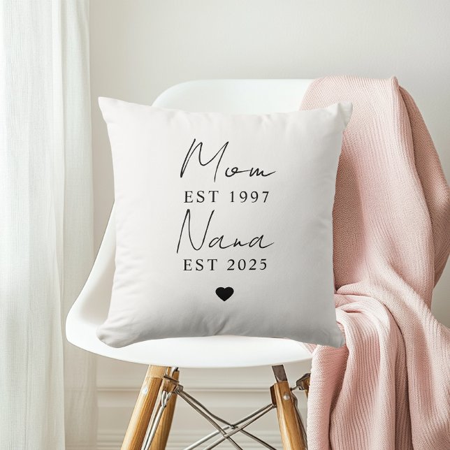 Mamá Nana EST Cojín decorativo | Regalo personaliz (Subido por el creador)