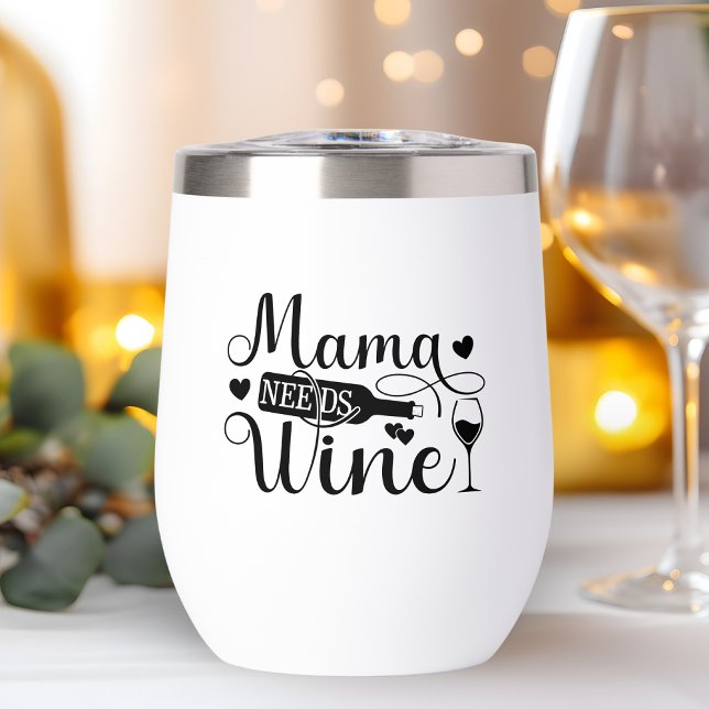 Mamá necesita vino Cita divertida Wine Lover Humor (Subido por el creador)