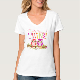 ¡Mamá orgullosa de gemelos! Camisa linda de los