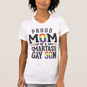 Mamá orgullosa de un hijo gay descarado camiseta v
