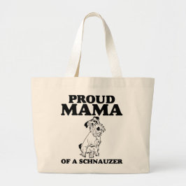Mamá orgullosa de una bolsa de asas del Schnauzer