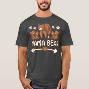 mama oso 4 cachorros camisetas, mamá oso camiseta 