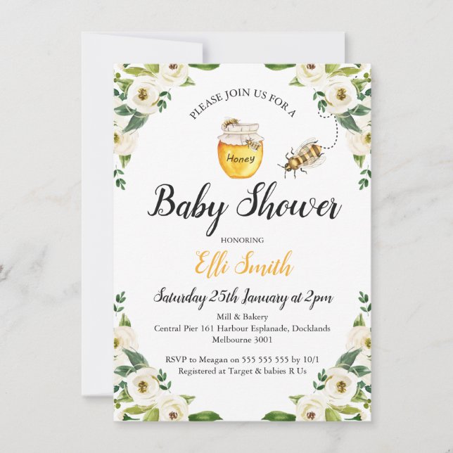 Mamá Para Recibir Invitación De Baby Shower (Anverso)