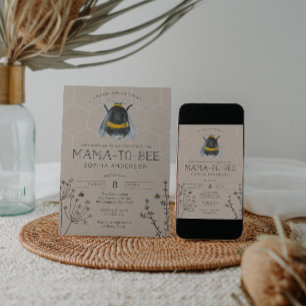 Mamá para recibir la invitación de Baby Shower