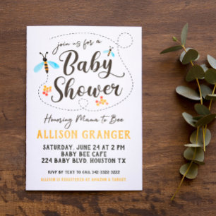 Mamá para recibir la invitación de Baby Shower