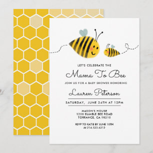 Mamá para recibir la invitación de Baby Shower   A