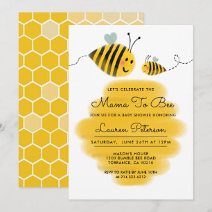 Mamá para recibir la invitación de Baby Shower   A