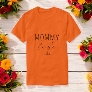 Mamá para ser Naranja de Baby Shower camiseta