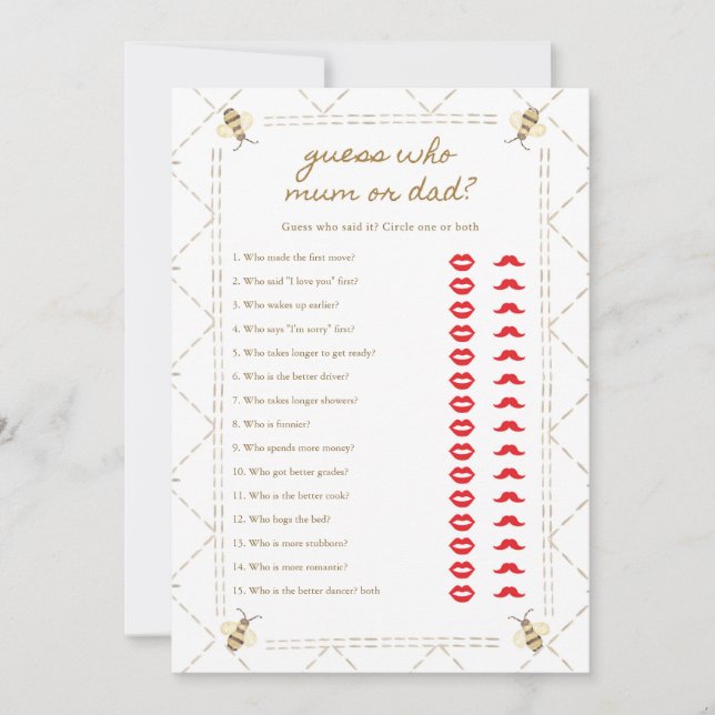 Mamá Para Ser Tarjetas De Juegos De Mamá O Papá De (Anverso)