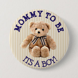 Mamá para ser, Teddy Oso botón Baby Shower