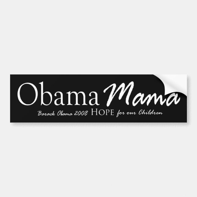 Mamá pegatina para el parachoques de Obama (Frente)