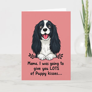 Mamá Perro Muchos Besos Tarjeta