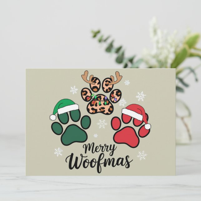 Mamá Perro Navidad Feliz Woofmas Amante Perros Xma (Anverso de pie)