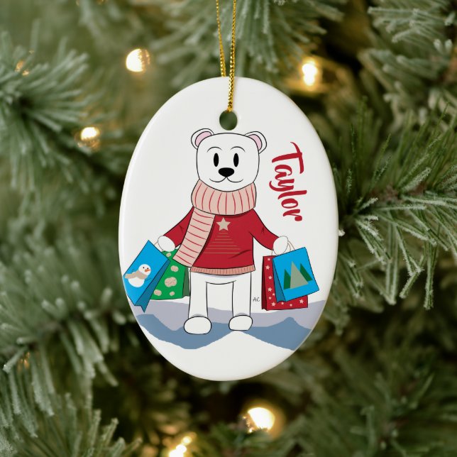 Mama Personalizado Polar Oso Ornamento de Navidad (Árbol)