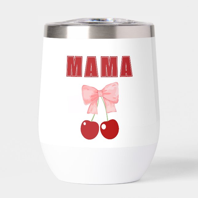 Mama Pink Bow and Red Cherries, estilo coqueta (Frente)