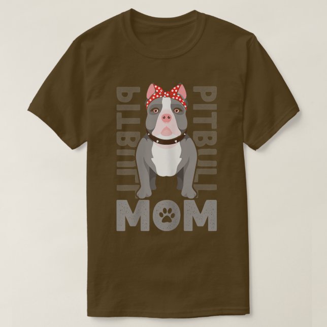 Mamá Pitbull - Camiseta de Bulldog de foto diverti (Diseño del anverso)