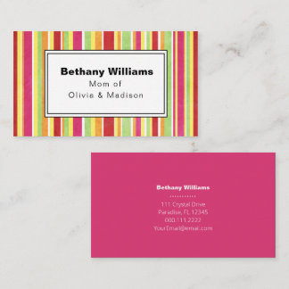 Mamá Playdate Tarjeta de llamadas de banda verde r