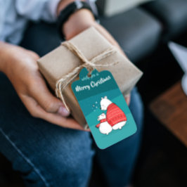 Mama Polar Oso Etiquetas de Regalo de Navidad