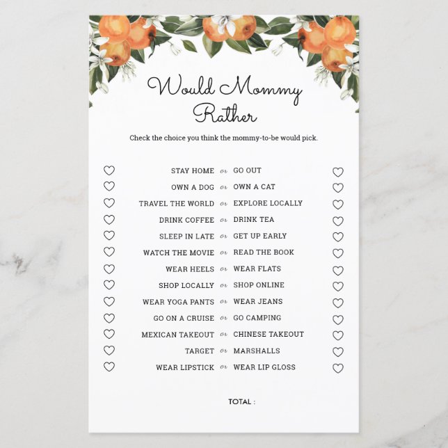 ¿Mamá preferiría tener unas tarjetas de Baby Showe (Anverso)