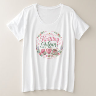 Mamá que teje - Camiseta de talla grande (Blanca)