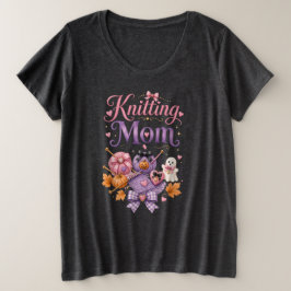Mamá que teje en Halloween - Camiseta de mujer tal
