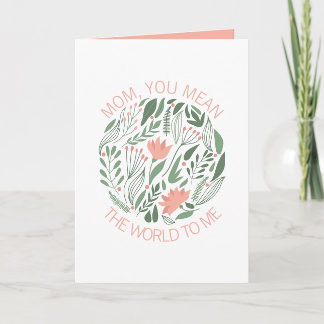 Mamá, quieres decir el mundo para mí, tarjeta del  (Anverso)